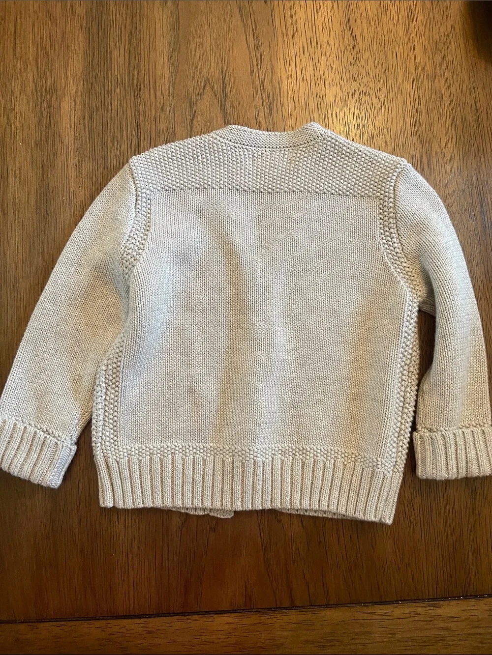 Ralph Lauren Cream Knit V-Neck Cardigan with Navy Pony